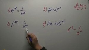 Степень с целым отрицательным показателем. Алгебра 8кл. Мерзляк #233
