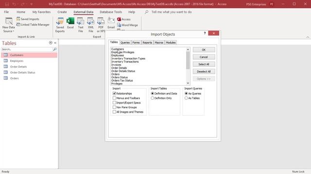 How to Import from another Access Database in MS Access - Office 365 смотреть онлайн