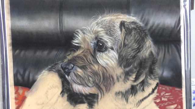 Border Terrier Pet Portrait in Soft Pastel - Timelapse смотреть онлайн