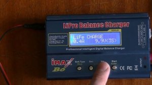Зарядка LiFe (LiFePo4) аккумулятора устройством Imax B6 V1.