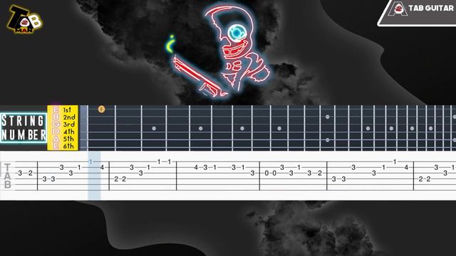Undertale[AU] | Sudden Changes | Sans - Bullet Hell Guitar Tab Tutorial смотреть онлайн