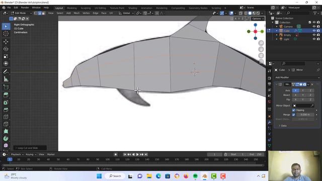 Dolphin Modeling In Blender #blender #blender3d #blendertutorial #modeling #dolphin