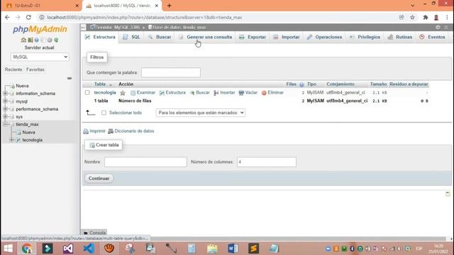 Crear base de datos, tablas y registros MYSQL en PHPMYADMIN (WAMPSERVER). смотреть онлайн