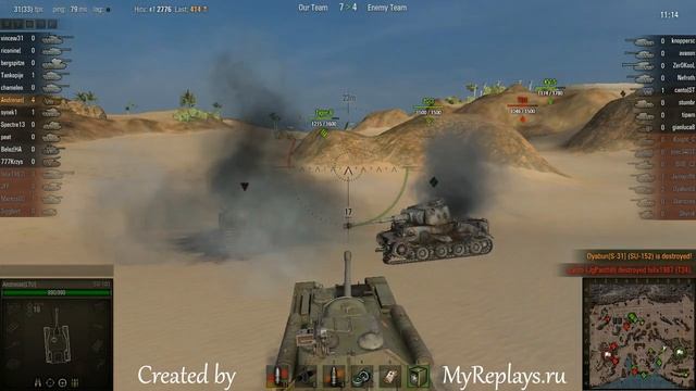 WOT: Airfield - SU-101 - 6 frags - Top Gun, смотреть онлайн