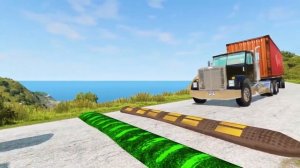 Автомобили против лежачих полицейских. BeamNG Best moments №25
