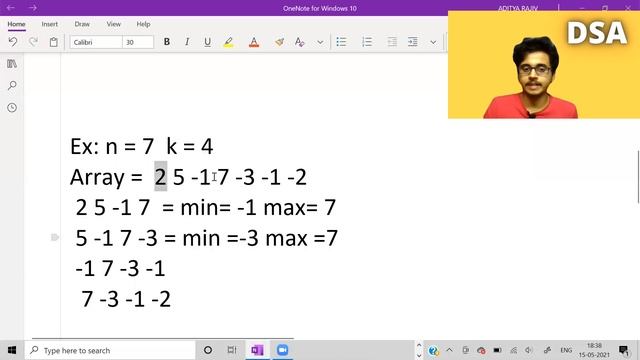 Sum of minimum and maximum of all subarrays of size of k | Love Babbar DSA sheet смотреть онлайн