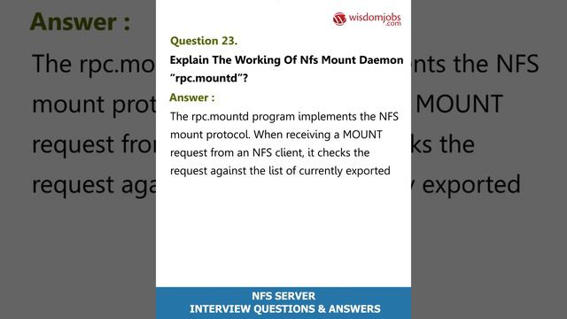 TOP 15 NFS Server Interview Questions and Answers 2019 Part-2 | NFS Server | Wisdom Jobs смотреть онлайн