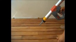 Установка герметика швов при укладке тиковой доски палубой ( эпизод 2й из 5ти )