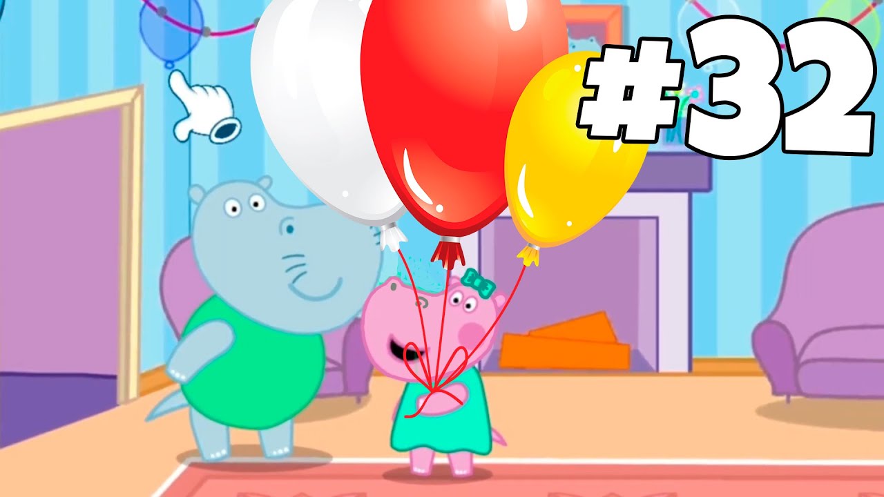 День рождение мамы.32 серия игры Семейка Гиппо. Приключения Hippo на канале BabyMax Прохождение игры смотреть онлайн