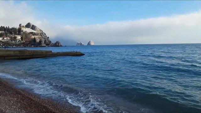 Гурзуф, перекрытая Набережная им . Пушкина, февраль смотреть онлайн
