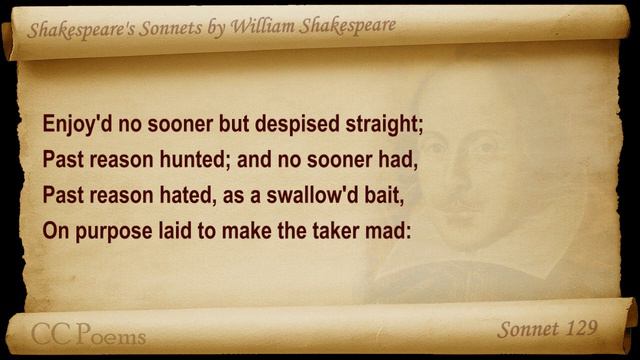 Sonnet 129 by William Shakespeare смотреть онлайн