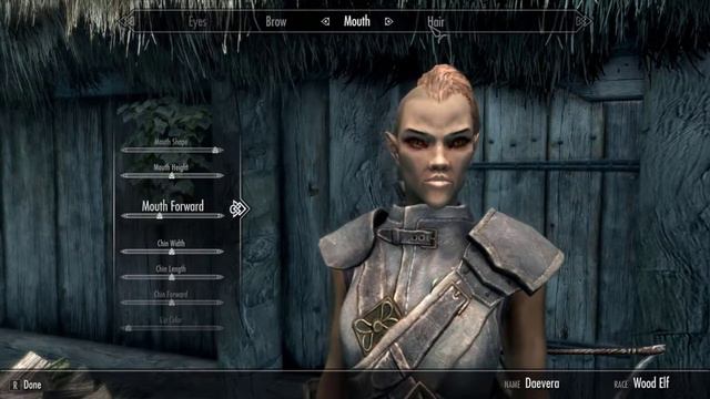 Skyrim Female Wood Elf Character Creation- NO MODs - PC