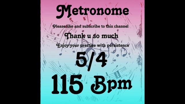 metronome 5/4 115 bpm, смотреть онлайн
