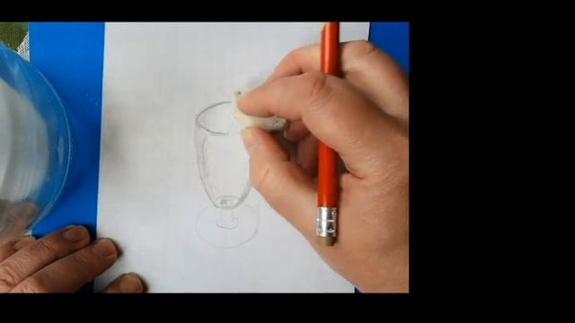 Как нарисовать бокал карандашом, легко и просто смотреть онлайн