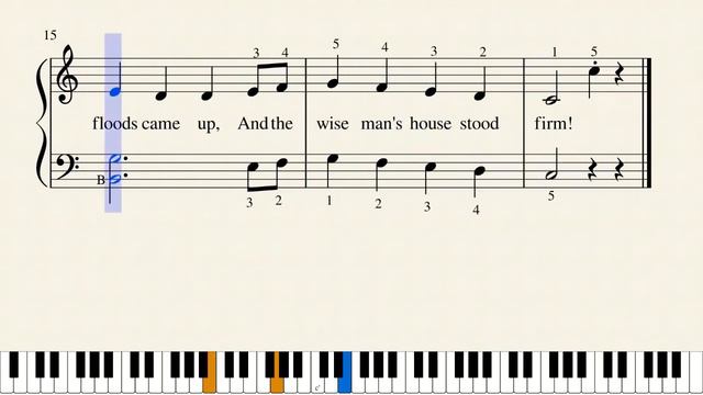 The Wise Man Built His House - Beginner Piano Tutorial with FREE Sheet Music смотреть онлайн