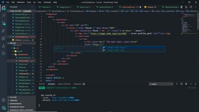 Vuejs - Vuetify UI Design, Movie Application - API - Actor Detail & Social network part 6/7 смотреть онлайн