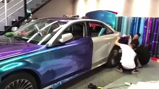 CARLIKE CL-CE-02 CHAMELEON ELECTRO METALLIC LIGHT BLUE TO PURPLE VINYL смотреть онлайн