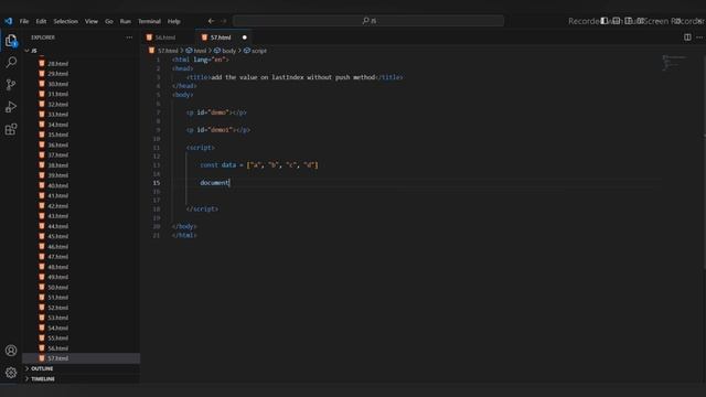Add the value on array without push method in || java script смотреть онлайн