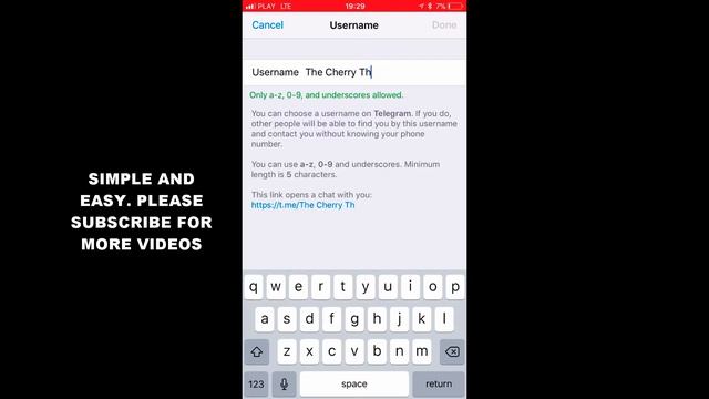 HOW TO SET A NEW USERNAME IN TELEGRAM APP (IPHONE) смотреть онлайн