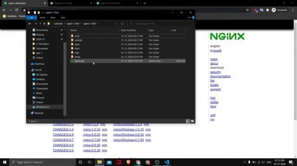 NGINX web server installation on windows
