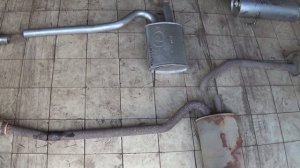 Замена катализатора на пламегаситель Volkswagen Passat B5, замена гофры, резонатора, глушителя