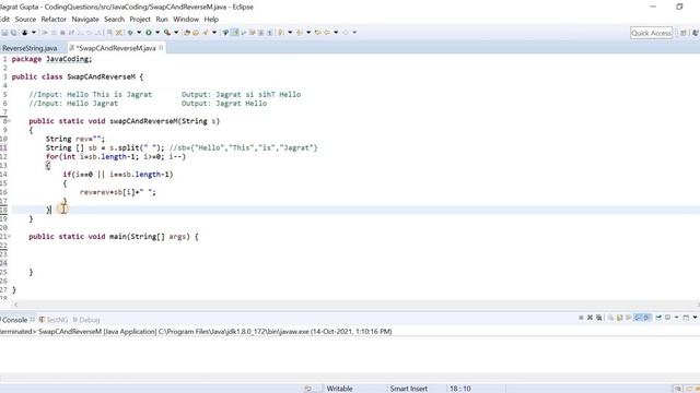 Swap Corner & Reverse Middle Words in String смотреть онлайн