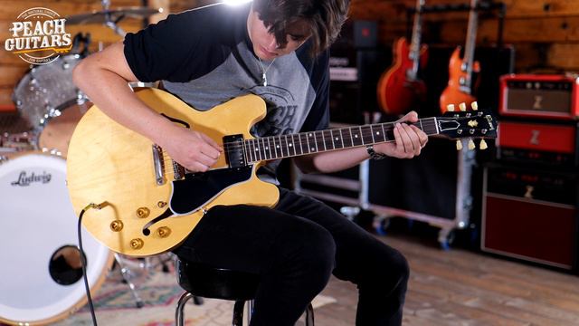 No Talking...Just Tones | Gibson Custom 1959 ES-335 Reissue Vintage Natural VOS NH смотреть онлайн