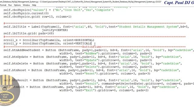 How to Create Student Database Management System Using MYSQL in Python - Part 4 of 6 смотреть онлайн