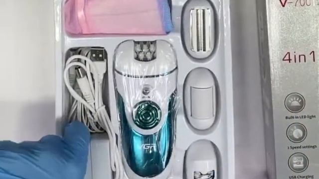 Аккумуляторный женский эпилятор 4в1 V700 смотреть онлайн