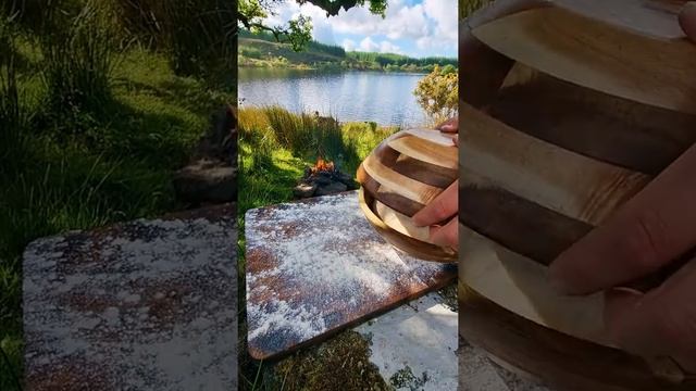 ? ASMR COOKING Garlic Mozzarella Cheese Bread Recipe Near the Lake ? смотреть онлайн