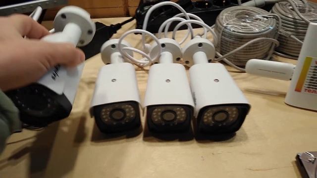 Комплект видеонаблюдения 4 камеры POE +доступ в интернет