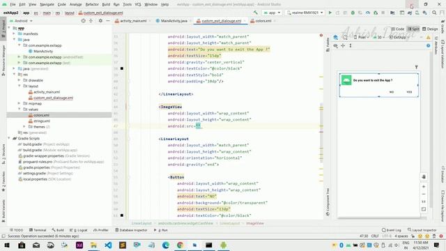 Custom Exit Dialog with logo | Android App Development | Android Design - @CodeByAshish смотреть онлайн
