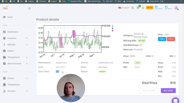 Маркетплейс Сделок для Амазон Онлайн Арбитража — Seller Assistant Deals смотреть онлайн