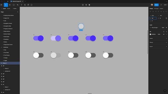 How to Design Switch Components in Figma | Material Design Switches Component Tutorial смотреть онлайн