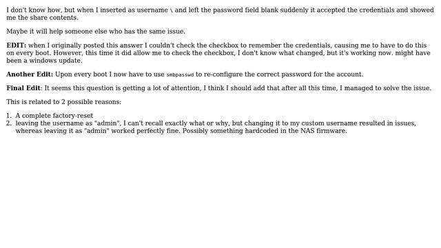 DevOps & SysAdmins: Windows 10 Keeps asking for authentication for public samba share смотреть онлайн