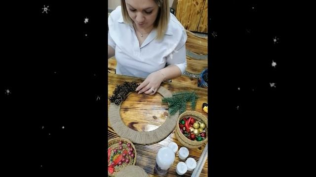 Мастер - класс "Рождественский венок" смотреть онлайн