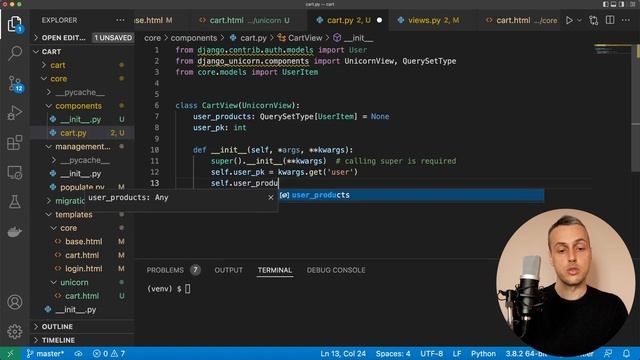Django-Unicorn - Building a Shopping Cart Component смотреть онлайн
