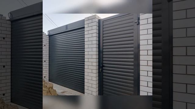 Рольворота Alutech серии Trend Цвет RAL7016. 77 профиль. Калитка Alutech с электрозащелкой. смотреть онлайн