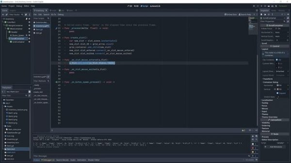Diablos/Dredge like grid Inventory | Godot 4 Tutorial/Code along