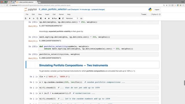 Python Quants Tutorial 6 - Portfolio Theory | Refinitiv Developers смотреть онлайн