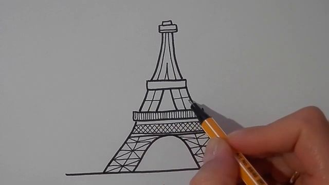 Как ПРОСТО нарисовать ФРАНЦУЗСКУЮ ЭЙФЕЛЕВУ БАШНЮ, Рисуем Просто/742/How to draw the EIFFEL TOWER смотреть онлайн
