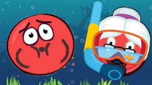 Новый КРАСНЫЙ ШАР под водой, Красныш спасает бабушку, мультик игра, летсплей #78