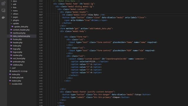 14.Membuat Aplikasi Sederhana PHP MySQL dengan Template AdminLTE | View Detail Bootsrap JQuery смотреть онлайн