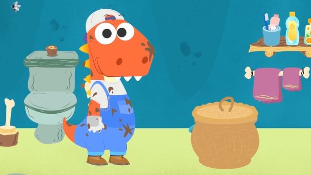 Learn with Eddie ? How to Do Laundry for Kids | Eddie the Dinosaur Does His Laundry смотреть онлайн