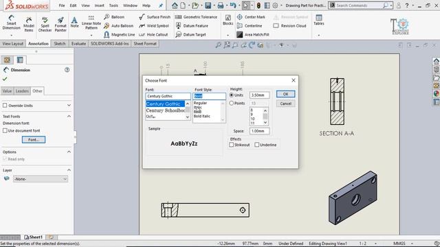How to Change Text size of Dimensions in SolidWorks Drawings смотреть онлайн