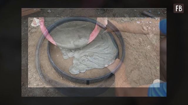 Заполнил велосипедную покрышку бетоном и сделал очень красивую вещь для сада смотреть онлайн