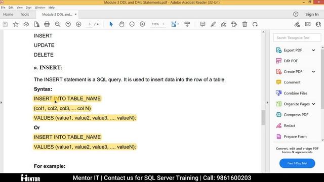 Learn SQL in Nepali - 3 DDL & DML Statements смотреть онлайн
