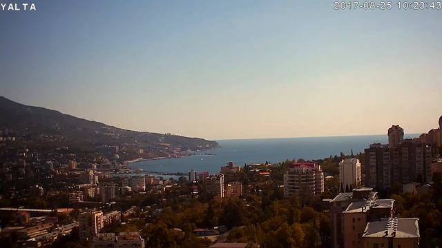Камера - Ялта, Крым 2017-08-25. День за 5 минут смотреть онлайн