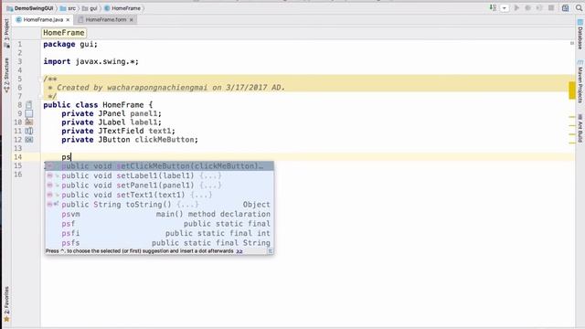การเขียน Swing GUI บน Java ด้วย IntelliJ IDEA смотреть онлайн