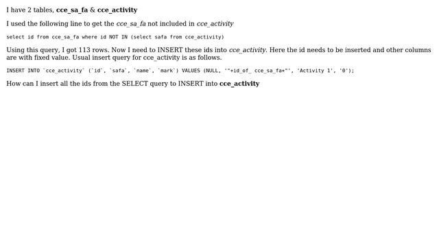 How to connect use INSERT query using SELECT query in mySQL? смотреть онлайн